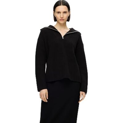 SELECTED FEMME SLFBLOOMIE LS stickad halv dragkedja NOOS, svart, XL SELECTED FEMME SLFBLOOMIE LS stickad halv dragkedja NOOS, svart, XL
