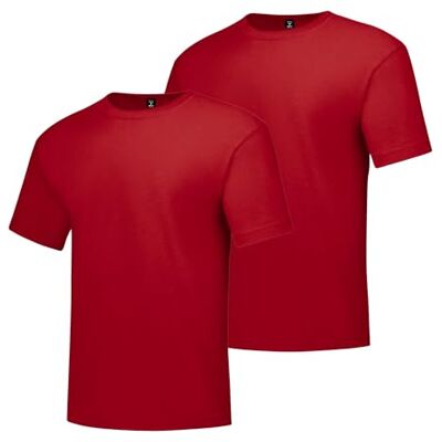 Hanes T-shirt för män, Mörkröd, S Hanes T-shirt för män, Mörkröd, S