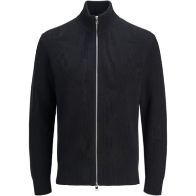 JACK & JONES Jjeperfect stickad dragkedja cardigan Sn Pls – plus size, svart, 3XL JACK & JONES Jjeperfect stickad dragkedja cardigan Sn Pls – plus size, svart, 3XL