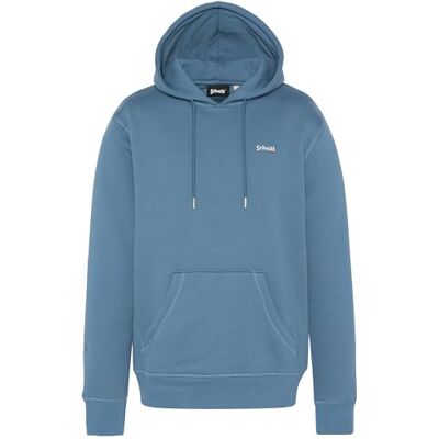Schott NYC Huvtröja med Schott-broderi, SWCASUAL2, Färg: blå, L Schott NYC Huvtröja med Schott-broderi, SWCASUAL2, Färg: blå, L