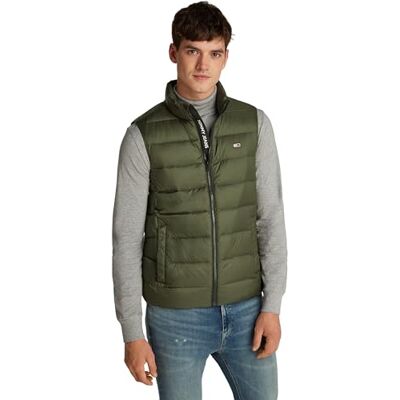 Tommy Jeans herr TJM LT DOWN VEST EXT DM0DM20663 väst, grön (trötthetsgrön), S, Grön (trötthetsgrön), S Tommy Jeans herr TJM LT DOWN VEST EXT DM0DM20663 väst, grön (trötthetsgrön), S, Grön (trötthetsgrön), S