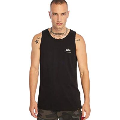 Alpha Industries Tank Med Liten Logotyp För Män Black Alpha Industries Tank Med Liten Logotyp För Män Black