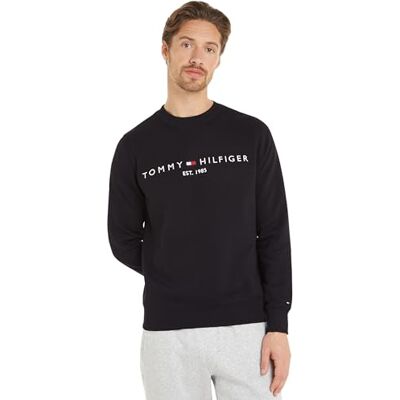 Tommy Hilfiger herr Tröja Tommy logo tröja, Svart, XS Tommy Hilfiger herr Tröja Tommy logo tröja, Svart, XS