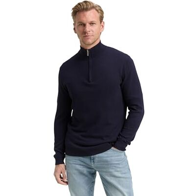 TOM TAILOR 1048018 Pullover, 13160-marinblå melerad, S herr, 13160 Marinblå Mélange, S TOM TAILOR 1048018 Pullover, 13160-marinblå melerad, S herr, 13160 Marinblå Mélange, S