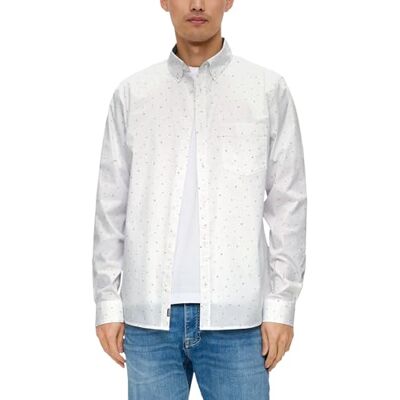 s.Oliver Skjorta med Minimal AOP, Slim Fit, 01a1, XL s.Oliver Skjorta med Minimal AOP, Slim Fit, 01a1, XL