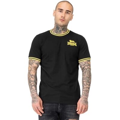 Lonsdale Herr DUCANSBY T-shirt, svart/gul, L Lonsdale Herr DUCANSBY T-shirt, svart/gul, L