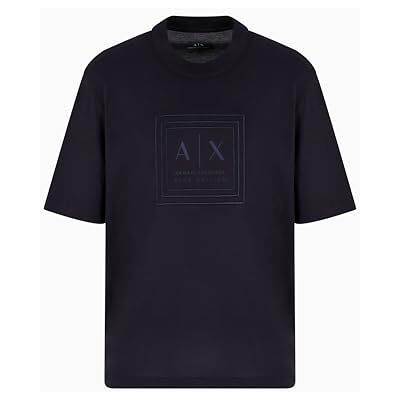 Giorgio Armani Men's Blue Edition, broderad och tryckt logotyp, normal passform, blå, S, djup marin, S Giorgio Armani Men's Blue Edition, broderad och tryckt logotyp, normal passform, blå, S, djup marin, S