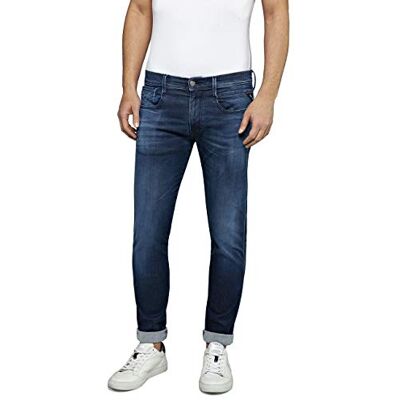 Replay herr Jeans Anbass Hyper Cloud, Blå (Dark Blue 0072), 40W / 34L Replay herr Jeans Anbass Hyper Cloud, Blå (Dark Blue 0072), 40W / 34L