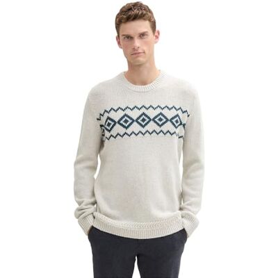 TOM TAILOR herrtröja, 34154 – Vintage beige Twotone Neps, L TOM TAILOR herrtröja, 34154 – Vintage beige Twotone Neps, L