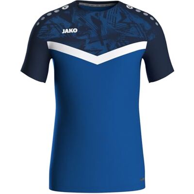 JAKO Ikonisk T-shirt – funktionell skjorta för män, kortärmad, hållbar sportskjorta av 100% återvunnen polyester, fukttransporterande och andas JAKO Ikonisk T-shirt – funktionell skjorta för män, kortärmad, hållbar sportskjorta av 100% återvunnen polyester, fukttransporterande och andas