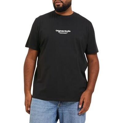 JACK & JONES JACK&JONES PLUS Herr Jorvesterbro Tee Ss Crew Neck Noos Pls T-shirt, svart, 6XL JACK & JONES JACK&JONES PLUS Herr Jorvesterbro Tee Ss Crew Neck Noos Pls T-shirt, svart, 6XL