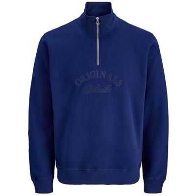 JACK & JONES Jorbleecker varumärke sweat high neck Bf, Ocean Cavern, L JACK & JONES Jorbleecker varumärke sweat high neck Bf, Ocean Cavern, L
