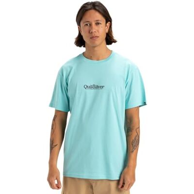 Quiksilver Fineline SS T-shirt herr, Aqua Sky, XS Quiksilver Fineline SS T-shirt herr, Aqua Sky, XS