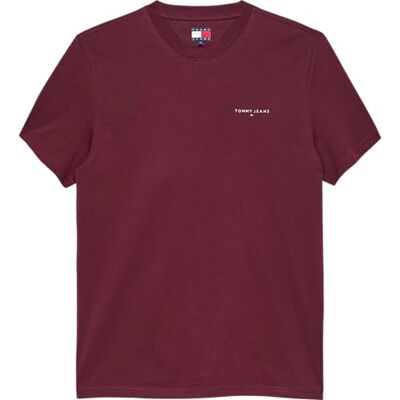 Tommy Jeans herr TJM smal linjär bröst T-tröja EXT DM0DM21780, röd, S, Rött (rött vin), S Tommy Jeans herr TJM smal linjär bröst T-tröja EXT DM0DM21780, röd, S, Rött (rött vin), S