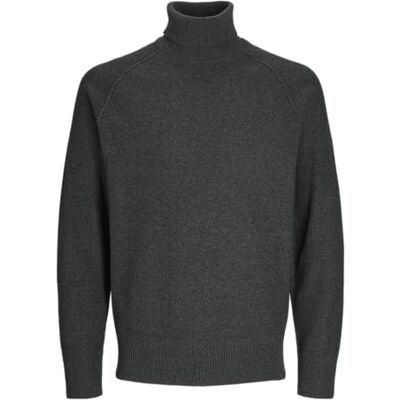 JACK & JONES JACK&JONES Jcomason stickad rulle hals, Mörkgrå melange/detalj: cyclo 102, M JACK & JONES JACK&JONES Jcomason stickad rulle hals, Mörkgrå melange/detalj: cyclo 102, M
