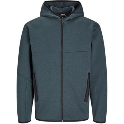JACK & JONES JACK&JONES Jcofusion Sweat Zip Hood Noos, Marinblazer/detalj: melangé, XS JACK & JONES JACK&JONES Jcofusion Sweat Zip Hood Noos, Marinblazer/detalj: melangé, XS