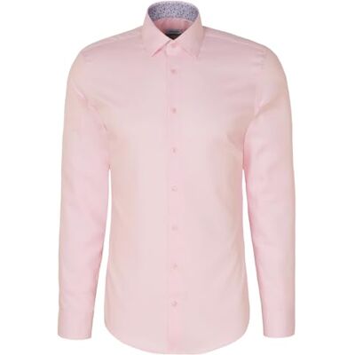 Seidensticker Silkesdekal herr business skjorta – slim fit – strykfri – Kent krage – långärmad – 100% bomull, ROSA, 36 SE Seidensticker Silkesdekal herr business skjorta – slim fit – strykfri – Kent krage – långärmad – 100% bomull, ROSA, 36 SE