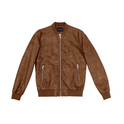 Gianni Lupo Bomberjacka med läderutseende, blå, XL för män Gianni Lupo Bomberjacka med läderutseende, blå, XL för män