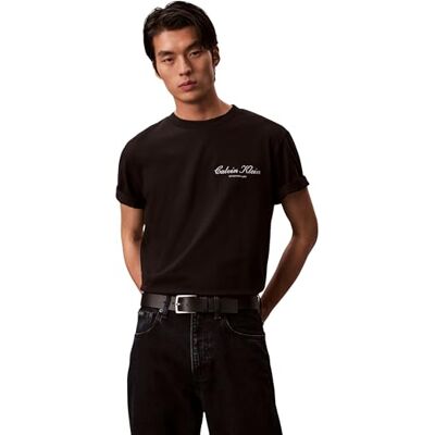 Calvin Herr 20S March Graphic Seasonal Fashi LV04RF822G grafiska t-shirts, svart, S Calvin Herr 20S March Graphic Seasonal Fashi LV04RF822G grafiska t-shirts, svart, S