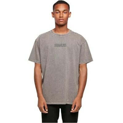 MERCHCODE T-shirt Peanuts för män – Peekaboo Acid tvättad tung oversize te, överdimensionerad passform, 100% bomull, L, asfalt, L MERCHCODE T-shirt Peanuts för män – Peekaboo Acid tvättad tung oversize te, överdimensionerad passform, 100% bomull, L, asfalt, L