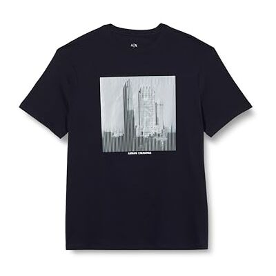 Giorgio Armani Digital Desert, tryckt grapigh t-shirt, blå, XXL, natthimmel, XXL Giorgio Armani Digital Desert, tryckt grapigh t-shirt, blå, XXL, natthimmel, XXL