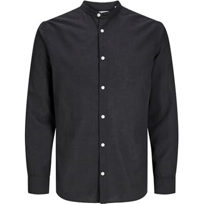 JACK & JONES JJEBREEZE band skjorta LS SN PLS, svart, 6XL JACK & JONES JJEBREEZE band skjorta LS SN PLS, svart, 6XL