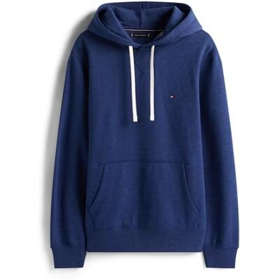 Tommy Hilfiger herr ESS SEASONAL FLEECE HOODY MW0MW3997 pullover huvtröja, blå, M, Blå (Heathered Blue), M Tommy Hilfiger herr ESS SEASONAL FLEECE HOODY MW0MW3997 pullover huvtröja, blå, M, Blå (Heathered Blue), M