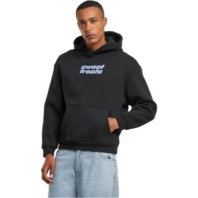 Tee sweatshirt med huva för män, svart, S Tee sweatshirt med huva för män, svart, S