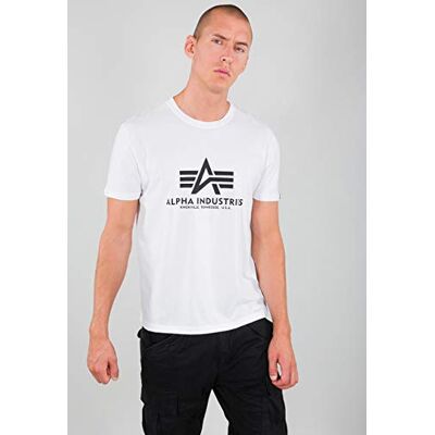 Alpha Industries Basic T-shirt för män White Alpha Industries Basic T-shirt för män White