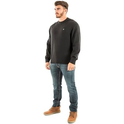Calvin jeans herr LS EZ bomull CREWNK tröja 12GG LV04RC309G tröjor, svart (svart), XXL, svart (svart), XXL Calvin jeans herr LS EZ bomull CREWNK tröja 12GG LV04RC309G tröjor, svart (svart), XXL, svart (svart), XXL