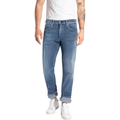 Replay Grover Powerstretch denim jeans, 009 mediumblå, 3034, 009 medium blå, 30W x 34L Replay Grover Powerstretch denim jeans, 009 mediumblå, 3034, 009 medium blå, 30W x 34L