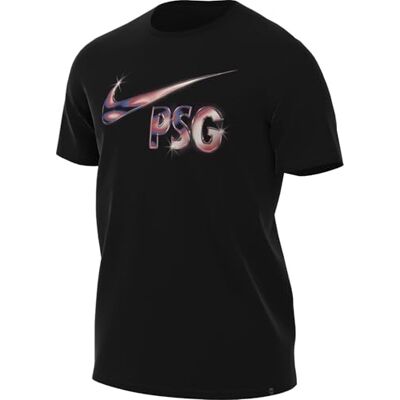 NIKE Paris Saint-Germain Swoosh fotbolls-T-shirt (män), svart, HJ3772-010, XS NIKE Paris Saint-Germain Swoosh fotbolls-T-shirt (män), svart, HJ3772-010, XS