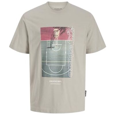 JACK & JONES Jcounion Photograph Tee Ss Crew Neck, Paloma, XS JACK & JONES Jcounion Photograph Tee Ss Crew Neck, Paloma, XS
