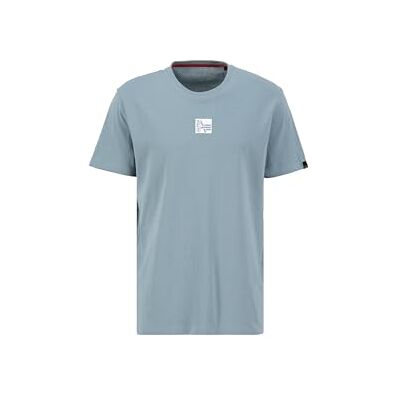 Alpha Industries Label T-shirt för män Greyblue Alpha Industries Label T-shirt för män Greyblue