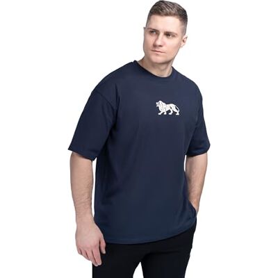 Lonsdale Herr SARCLET T-shirt, Navy/Ecru, S Lonsdale Herr SARCLET T-shirt, Navy/Ecru, S