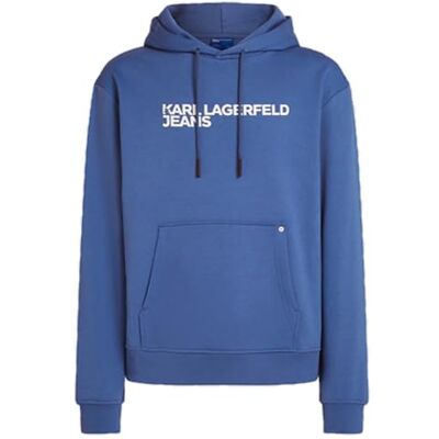 KARL LAGERFELD JEANS , herr, mattail logo Hoddie, normal passform, tvättad federal blå, XL, blå, XL KARL LAGERFELD JEANS , herr, mattail logo Hoddie, normal passform, tvättad federal blå, XL, blå, XL