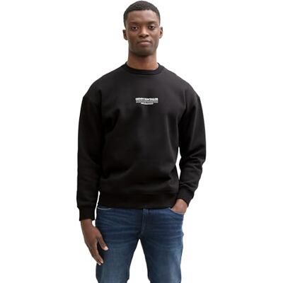 TOM TAILOR Denim herr sweatshirt, 29999 Svart, XL TOM TAILOR Denim herr sweatshirt, 29999 Svart, XL