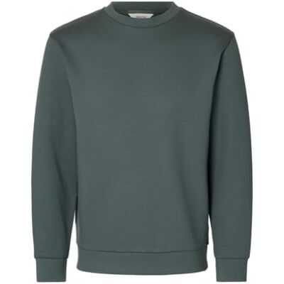 SELECTED MEN Slhemanuel Soft Crew Neck Sweat Noos, Balsamgrön, XL SELECTED MEN Slhemanuel Soft Crew Neck Sweat Noos, Balsamgrön, XL