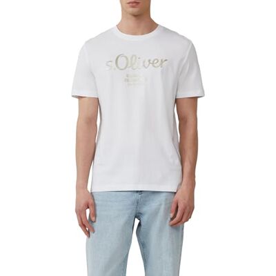 s.Oliver T-shirt med logotyptryck, Vit, M s.Oliver T-shirt med logotyptryck, Vit, M