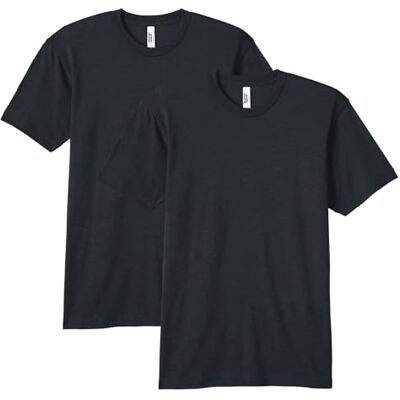 American Apparel unisex t-shirt (2-pack), Tri-svart, M American Apparel unisex t-shirt (2-pack), Tri-svart, M