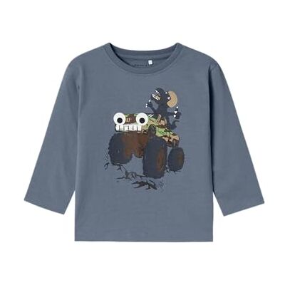 NAME IT pojkar Nmmstan Nreg Ls toppbox långärmad skjorta, Flintad sten, 104 NAME IT pojkar Nmmstan Nreg Ls toppbox långärmad skjorta, Flintad sten, 104