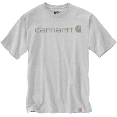 Carhartt avslappnad passform, tung kortärmad logotyp, grafisk t-shirt Carhartt avslappnad passform, tung kortärmad logotyp, grafisk t-shirt