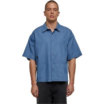 Urban Classics Skjorta för män, lätt denimskjorta, SkyBlue tvättad 5XL, Himmelsblå tvättad, 5XL Urban Classics Skjorta för män, lätt denimskjorta, SkyBlue tvättad 5XL, Himmelsblå tvättad, 5XL
