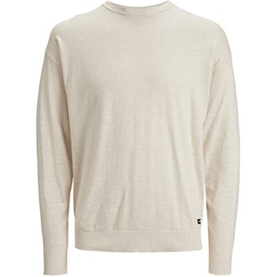 JACK & JONES Bestseller A/S Jcoenergy oversized stickad crew neck stickad tröja, moonbeam, XXL, Moonbeam, XXL JACK & JONES Bestseller A/S Jcoenergy oversized stickad crew neck stickad tröja, moonbeam, XXL, Moonbeam, XXL