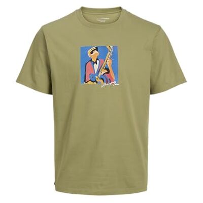 JACK & JONES Jormanchester Cubism Front Tee Ss Cn, Cedar, L JACK & JONES Jormanchester Cubism Front Tee Ss Cn, Cedar, L