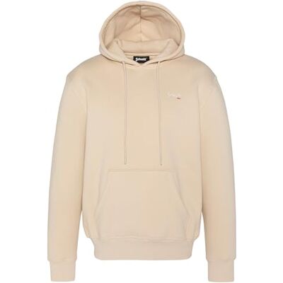 Schott NYC Huvtröja med Schott-broderi, SWCASUAL2, Beige färg, M Schott NYC Huvtröja med Schott-broderi, SWCASUAL2, Beige färg, M