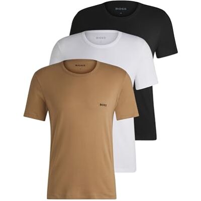 Boss T-shirt för män Rn 3p Co T-shirt, -265 beige/vit/svart, XS Boss T-shirt för män Rn 3p Co T-shirt, -265 beige/vit/svart, XS