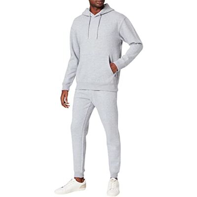 JACK & JONES Jjesoft Sweat Hood Track Suit Mp huvtröja för män, Ljusgrå melange, M JACK & JONES Jjesoft Sweat Hood Track Suit Mp huvtröja för män, Ljusgrå melange, M
