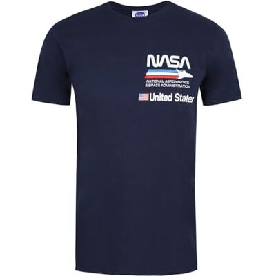 Nasa Plane Aeronautics T-shirt för män, Blå (marinblå, L Nasa Plane Aeronautics T-shirt för män, Blå (marinblå, L