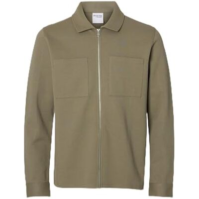 SELECTED HOMME Slhjackie sweat zip jacka Noos, Vetiver, M SELECTED HOMME Slhjackie sweat zip jacka Noos, Vetiver, M